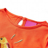 Vidaxl kindershirt met lange mouwen 128 donkeroranje