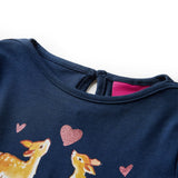 Vidaxl kindershirt met lange mouwen 116 marineblauw