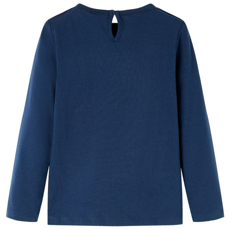 Vidaxl kindershirt met lange mouwen 128 marineblauw