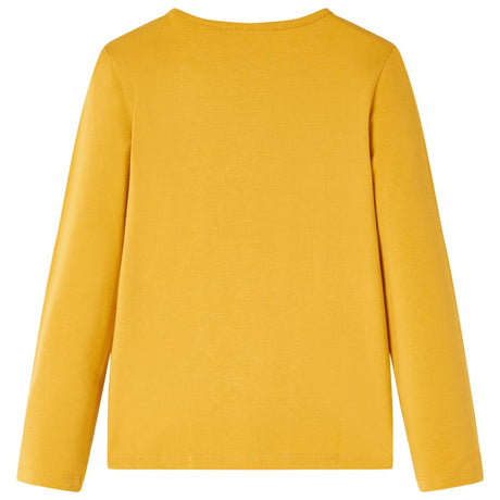 Vidaxl kindershirt met lange mouwen 116 donkerokerkleurig
