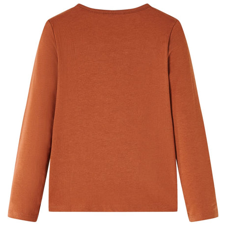 Vidaxl kindershirt met lange mouwen 104 cognackleurig