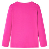 Vidaxl kindershirt met lange mouwen 104 donkerroze