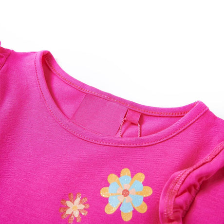 Vidaxl kindershirt met lange mouwen 104 donkerroze