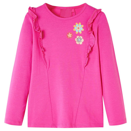 Vidaxl kindershirt met lange mouwen 116 donkerroze