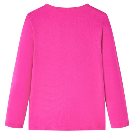 Vidaxl kindershirt met lange mouwen 116 donkerroze