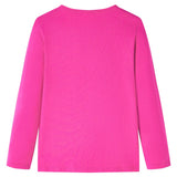 Vidaxl kindershirt met lange mouwen 128 donkerroze