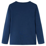 VidaXL Kindershirt met lange mouwen 104 marineblauw