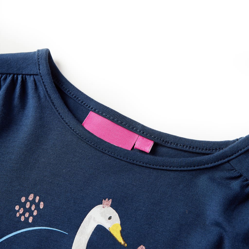 Vidaxl kindershirt met lange mouwen 116 marineblauw