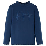 Vidaxl kindershirt lange mouwen 104 marineblauw