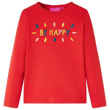Vidaxl kindershirt met lange mouwen 104 rood