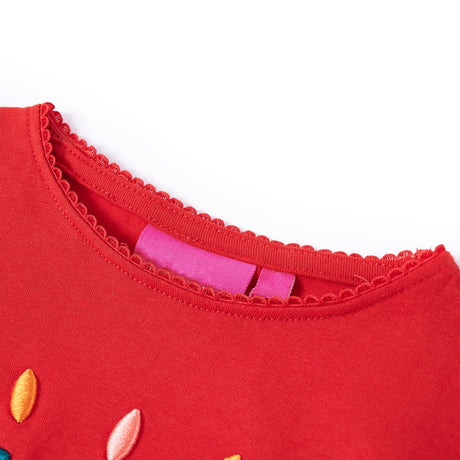 Vidaxl kindershirt met lange mouwen 104 rood