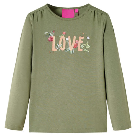 Vidaxl kindershirt met lange mouwen 104 kakikleurig