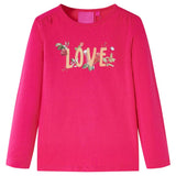 Vidaxl kindershirt met lange mouwen 116 felroze