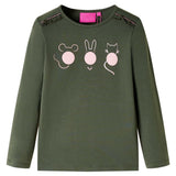 Vidaxl kindershirt met lange mouwen 104 kakikleurig