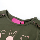 Vidaxl kindershirt met lange mouwen 104 kakikleurig