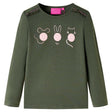 Vidaxl kindershirt met lange mouwen 128 kakikleurig