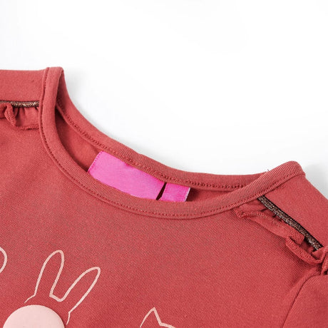 Vidaxl kindershirt met lange mouwen 128 rozebruin