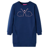 Vidaxl kinderjurk 104 marineblauw
