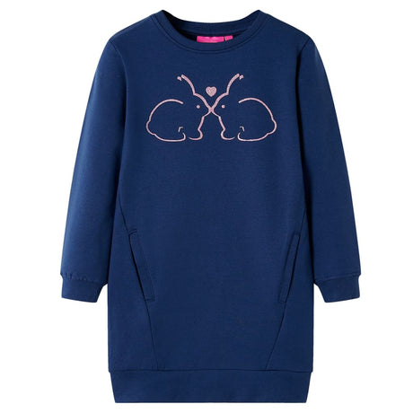 Vidaxl kinderjurk 104 marineblauw