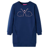 VidaXL Kinderjurk 140 marineblauw