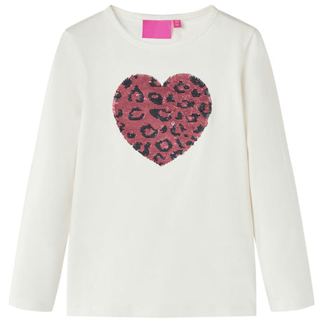 Vidaxl kindershirt met lange mouwen 104 ecru
