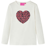 VidaXL Kindershirt met lange mouwen 128 ecru