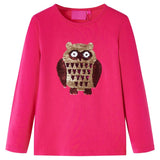 VidaXL Kindershirt met lange mouwen 140 felroze