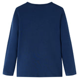 Vidaxl kindershirt met lange mouwen 92 marineblauw