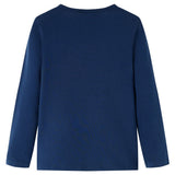 VidaXL Kindershirt met lange mouwen 140 marineblauw