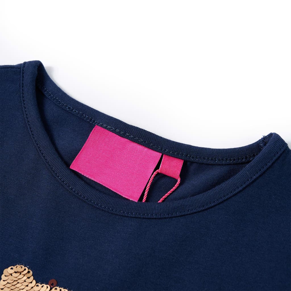 VidaXL Kindershirt met lange mouwen 140 marineblauw