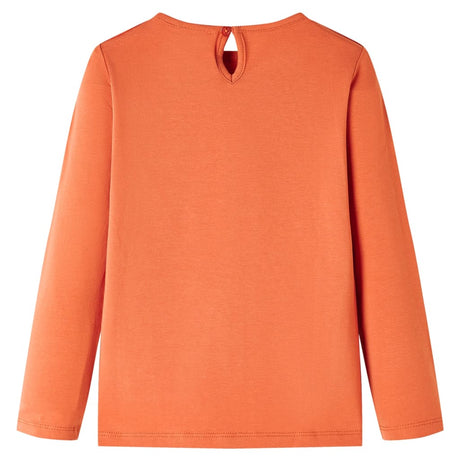 Vidaxl kindershirt met lange mouwen 116 oranjebruin