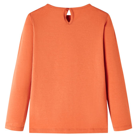 Vidaxl kindershirt met lange mouwen 140 oranjebruin