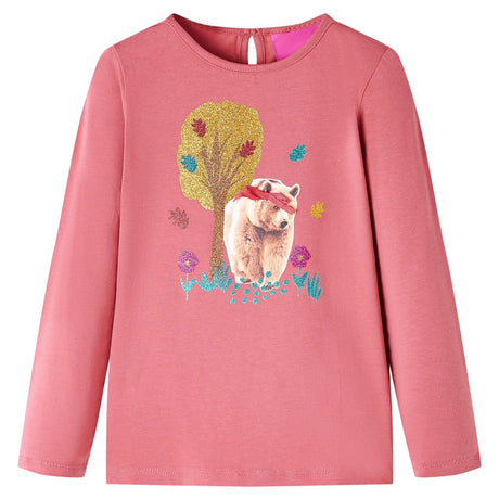 Vidaxl kindershirt met lange mouwen 116 oudroze