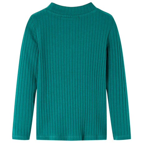 Vidaxl kindershirt met lange mouwen geribd 104 donkergroen