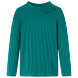 Vidaxl kindershirt met lange mouwen geribd 116 donkergroen