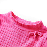 Vidaxl kindershirt met lange mouwen geribd 92 felroze