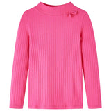 Vidaxl kindershirt met lange mouwen geribd 104 felroze
