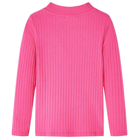 Vidaxl kindershirt met lange mouwen geribd 104 felroze