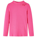 Vidaxl kindershirt met lange mouwen geribd 116 felroze