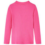 Vidaxl kindershirt met lange mouwen geribd 128 felroze
