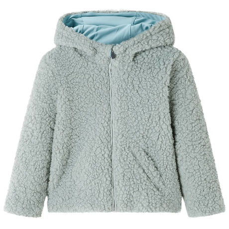 Vidaxl kinderjas met capuchon teddy 92 kunstvacht mintgroen