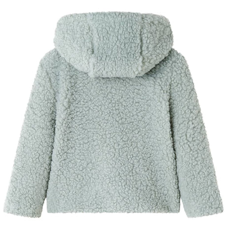 Vidaxl kinderjas met capuchon teddy 92 kunstvacht mintgroen
