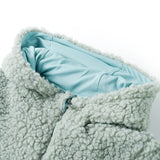 Vidaxl kinderjas met capuchon teddy 92 kunstvacht mintgroen