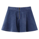 VidaXL Kinderrok met zakken ribfluweel 140 marineblauw