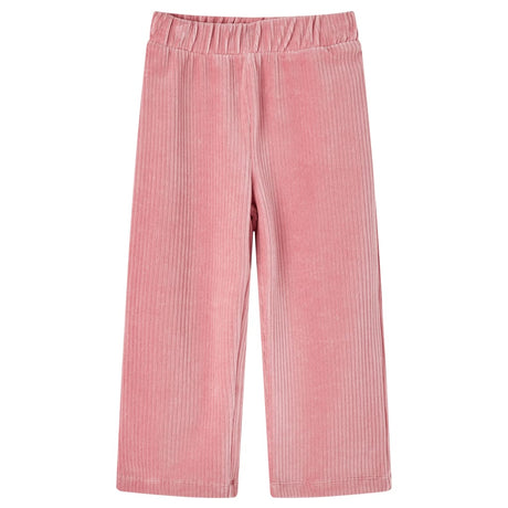 VidaXL Kinderbroek 116 ribfluweel Lichtroze