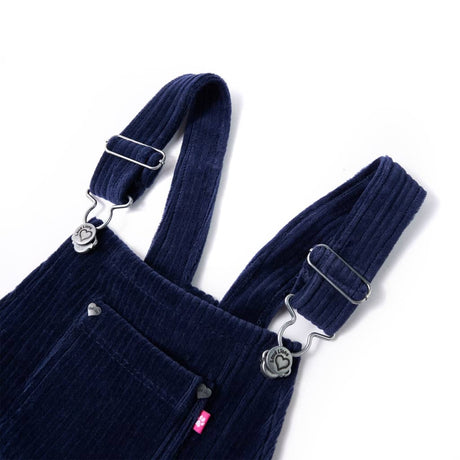 Vidaxl kindertuinjurk 92 ribfluweel marineblauw