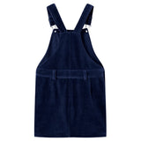 Vidaxl kindertuinjurk 104 ribfluweel marineblauw