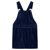 Vidaxl kindertuinjurk 116 ribfluweel marineblauw