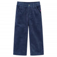 Vidaxl kinderbroek 116 ribfluweel marineblauw