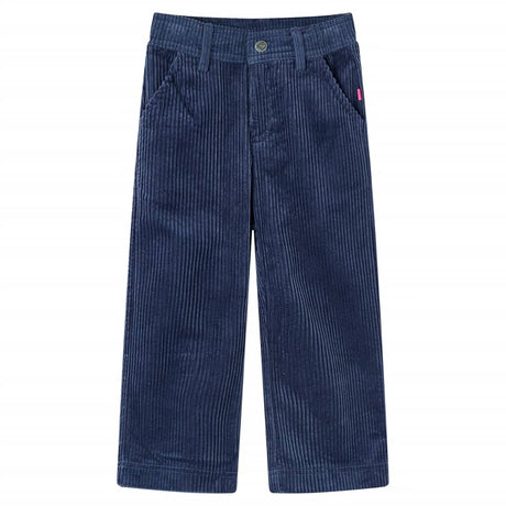 Vidaxl kinderbroek 116 ribfluweel marineblauw